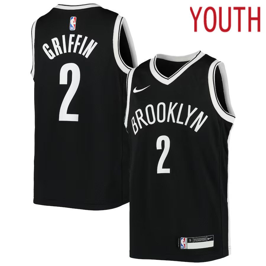 Youth Brooklyn Nets 2 Blake Griffin Nike Black Swingman NBA Jersey